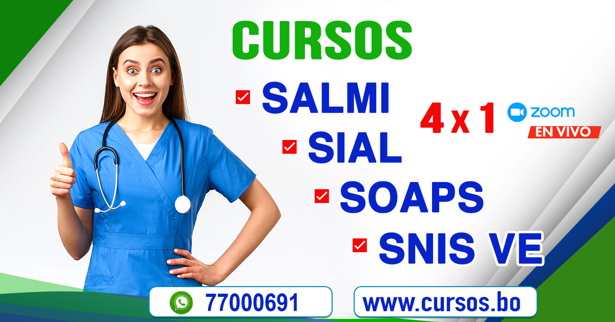 4 Cursos software salud SALMI SIAL  SOAPS y SNIS VE (Por ZOOM en VIVO🔴)